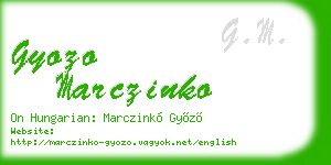 gyozo marczinko business card
