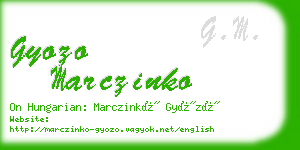 gyozo marczinko business card